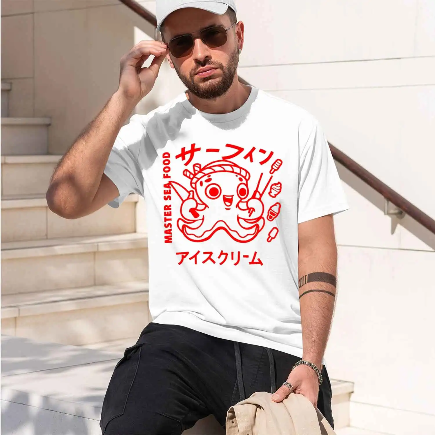 Japanese Ocus Graph Print T Shirt Funny Y2k Vintage T-shirt for Men Women Soft Short Sve Unisex Casual s 2026 New Model Short-sl