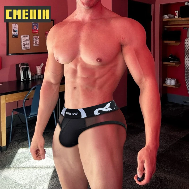 

CMENIN Мужское нижнее белье с низкой талией, мужские трусы, сексуальные мужские трусы с большой промежностью, сращенные ​ ​ Мужские трусы с прозрачной сеткой