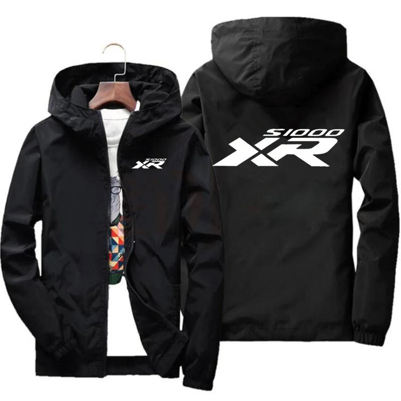 

2025 Spring And Autumn Fashion New Racing S1000XR Letter Printing Hooded Zipper Jacket Outdoor Waterproof Sports Casual Top
