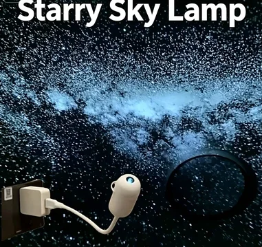 Mini lámpara proyector de cielo estrellado, luz nocturna portátil USB con diseño de galaxia para dormitorio, decoración de ambiente para dormir, regalo