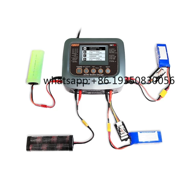 SkyRC Q200 QUATTRO AC/DC 2X100W 2X50W Lipo Intelligent  Battery Balance Charger Discharger Lipo/LiHV/Lithium-iron/Ion DIY