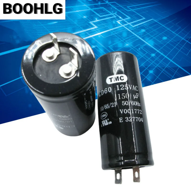 1 sztuk TMC CD60 110V 125V 150UF 200UF 300UF 400UF 500UF kondensator rozruchowy