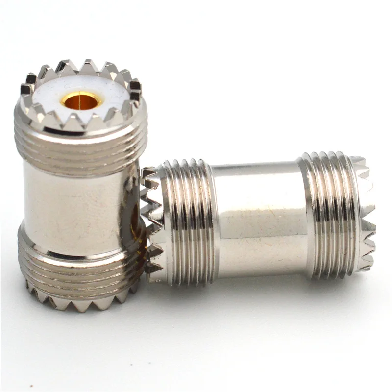 1 Stück RF-Adapter SO239 auf SO-239 UHF-Buchse auf UHF-Buchse, gerader Koaxialstecker aus Messing für Radioantennen – Detail 5