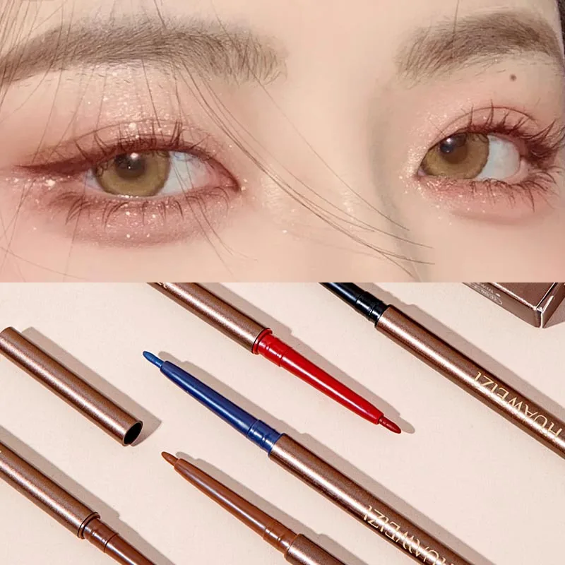 Rode Eyeliner Vloeibare Gel Pen Waterdichte Langdurige Sneldrogende Gladde Make-Up Schoonheid Matte Eyeliner Stempel Oogpotlood Cosmetica