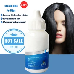 Pegamento resistente al agua para peluca de encaje y tupé, pegamento adhesivo superadhesivo de 38ML, removedor de 30ML, palo de cera de 75g