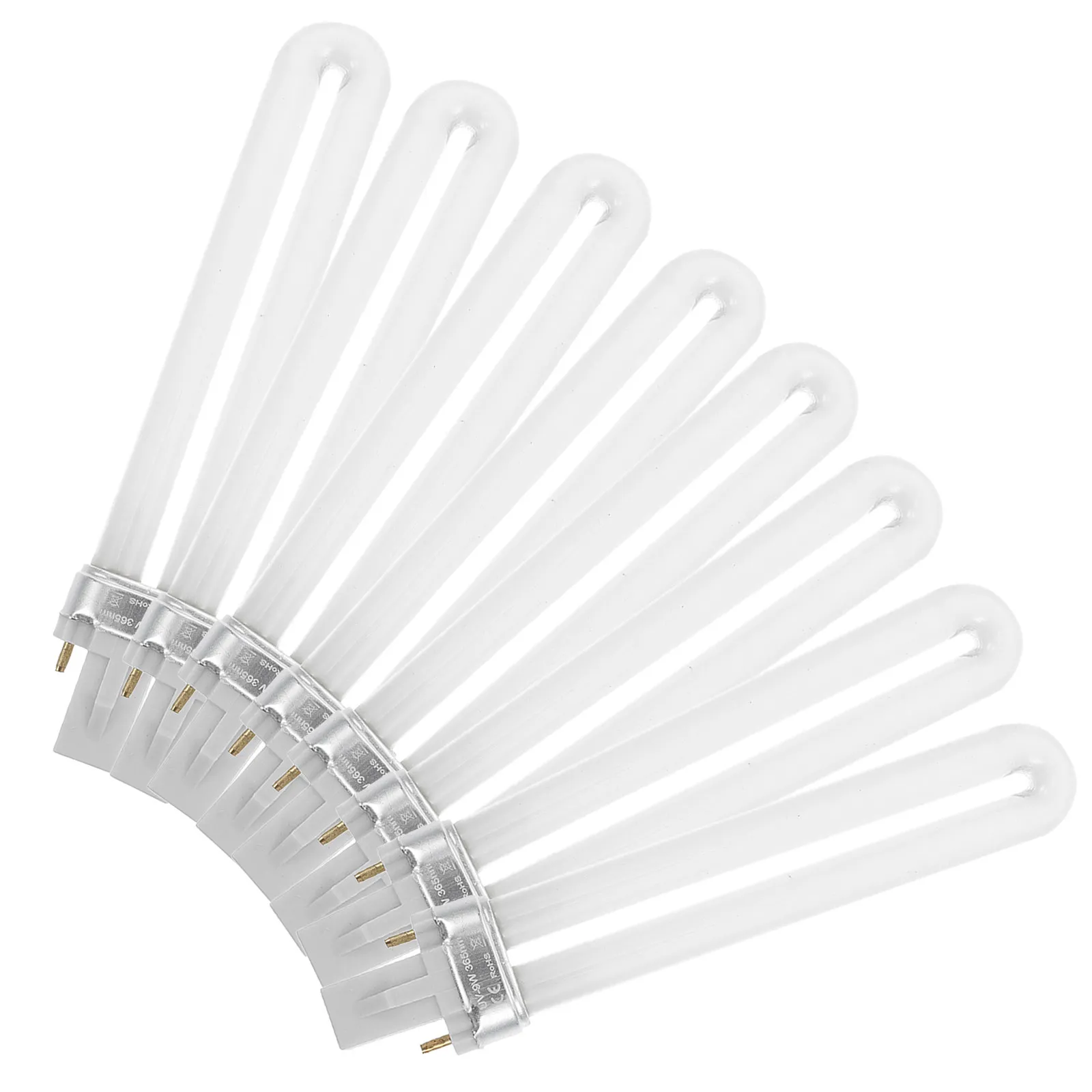 

8Pcs 9W Nail Gel Lamp Tube Fast Drying Gentle Light for Skin Safe Uv LED Nail Polish Curing Manicure Light Replacement Tube