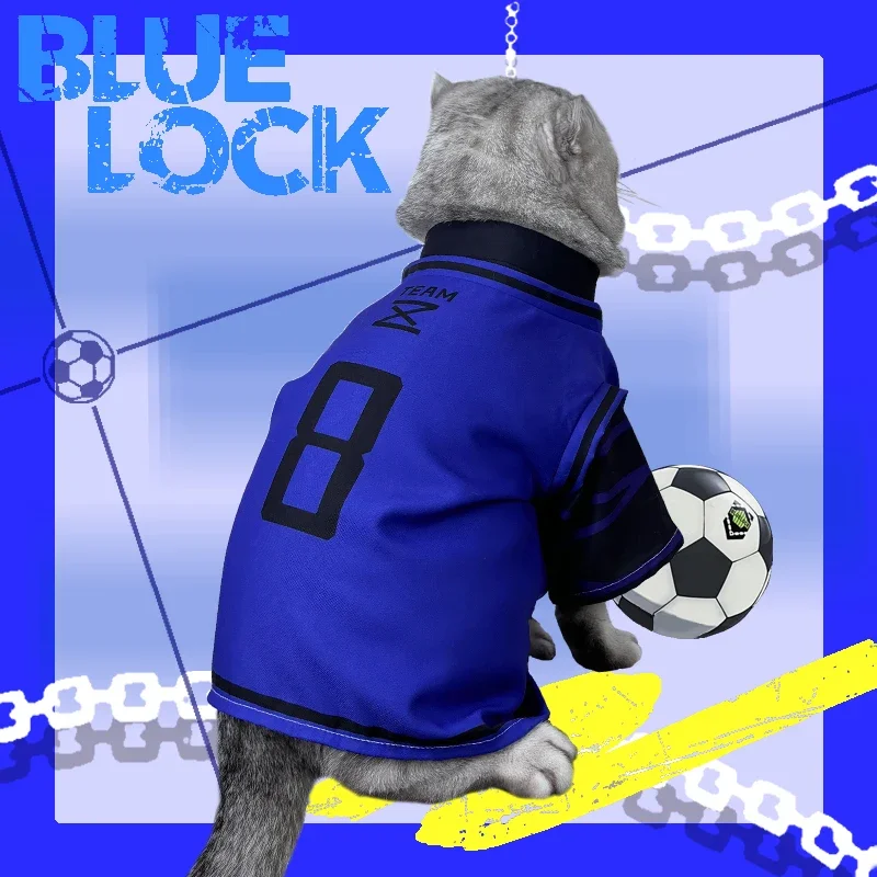 Anime BLUE LOCK Bachira Meguru Pet t-shirt Cosplay Cat Clothes cappotto abbigliamento Costume Dress Up Dog Pets Supplies scatta foto puntelli