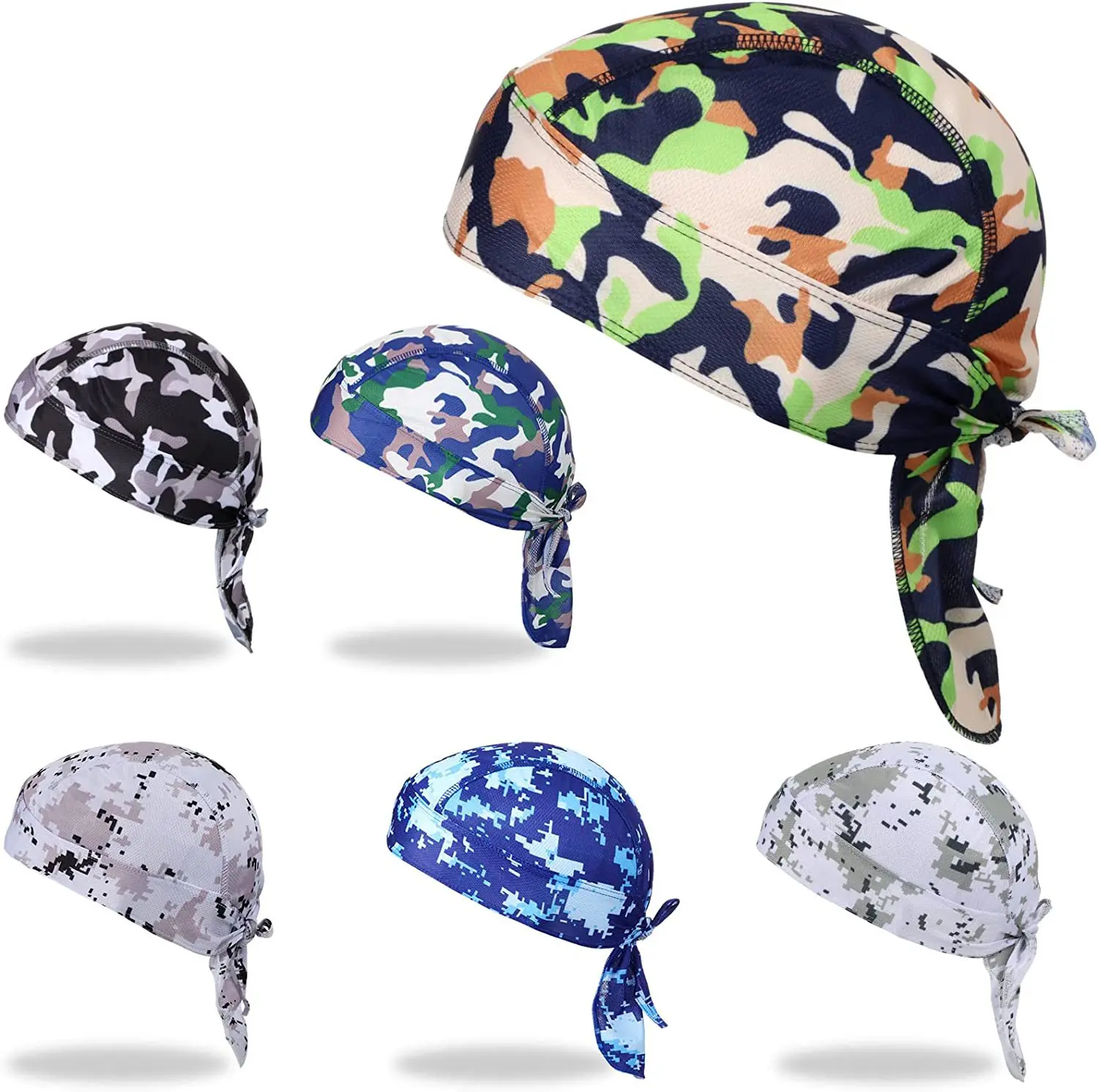 Camouflage Headband Bandana Handkerchief Head Man Pirate Hat Cycling Hood Sun Protection Sports Breathable Printed Headscarf