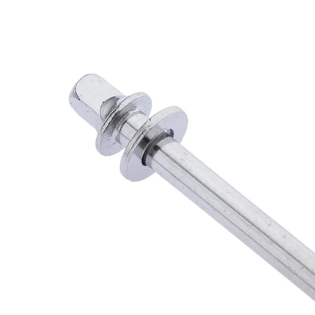 Drum Tension Rod Pack 6mm Silver Drum Lugs Screws Bass Snare Drum Tensioners for Drum Parts Mounting