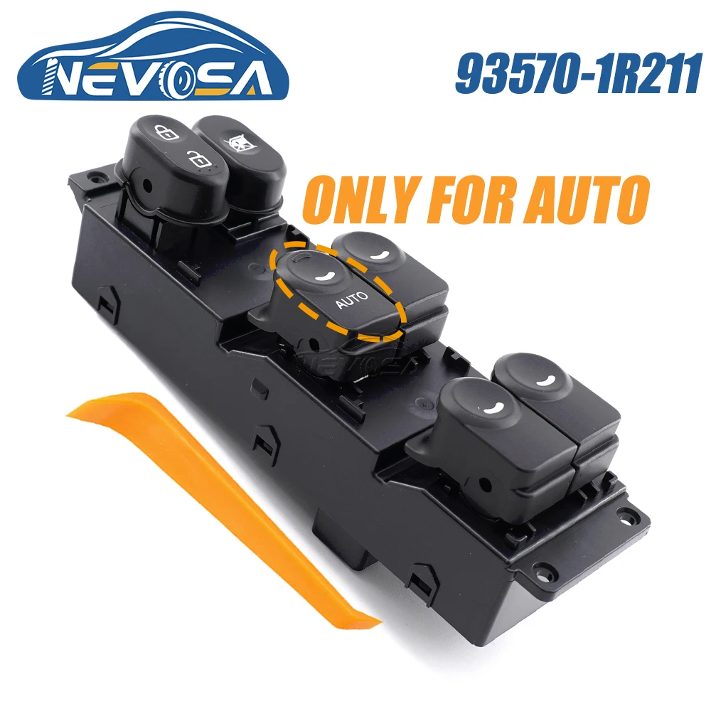 Nevosa-フロント左ウィンドウコントロールスイッチ、ヒュンダイアクセント用助手席ボタン2015 2016 2017 93570-1r211 93580-1r200、93570-1r210