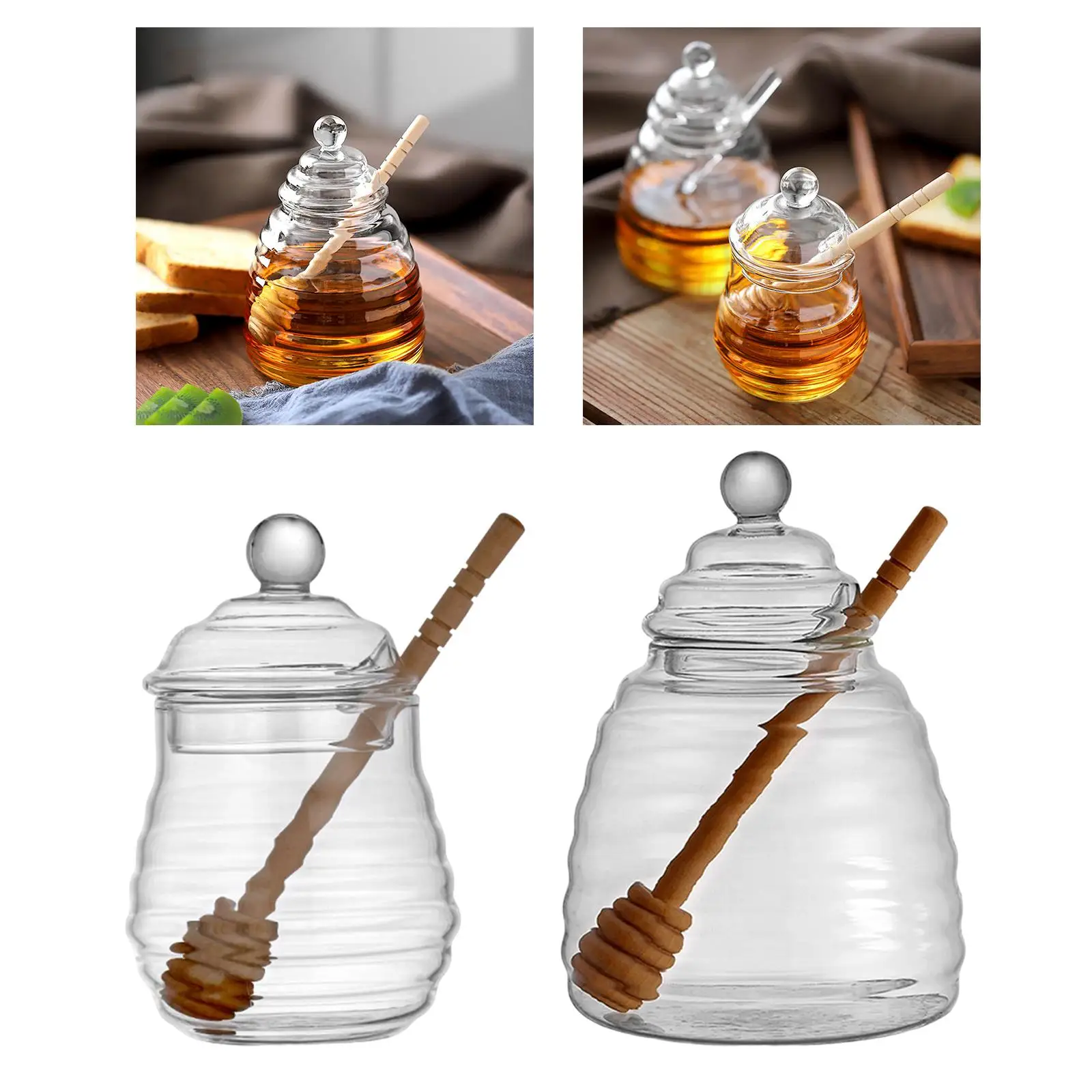 Glass Honey Pot Kitchen Storage Sealed Bottles ,Kitchen Storage Container ,Honey