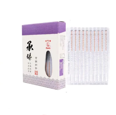 

100pcs High Quality Acupuncture needle Copper handle disposable beauty massage needles 0.18/0.25/0.30/0.35mm