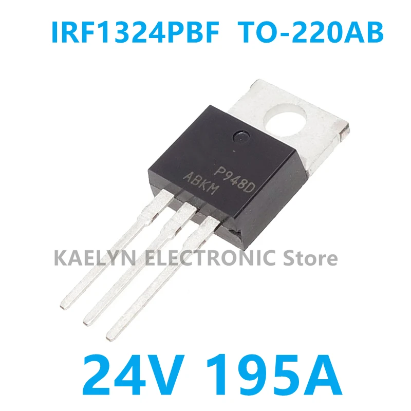 10PCS/LOT  IRF1324PBF  IRF1324 Discrete Semiconductor Transistors MOSFETs N-Channel 24V 195A  300W Through Hole TO-220AB