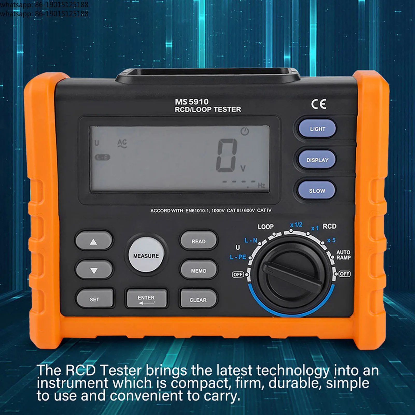 2026 Factory Direct Sales Leakage tester MS5910 digital resistance meter RCD circuit impedance tester multimeter