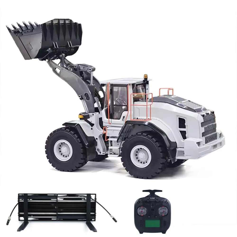 MTRC Metal 1：14 E260L RC Hydraulic Loader 5CH Valves Remoted Engineering Vehicles Axle Locks Quick Coupler Lamps Sounds Machine