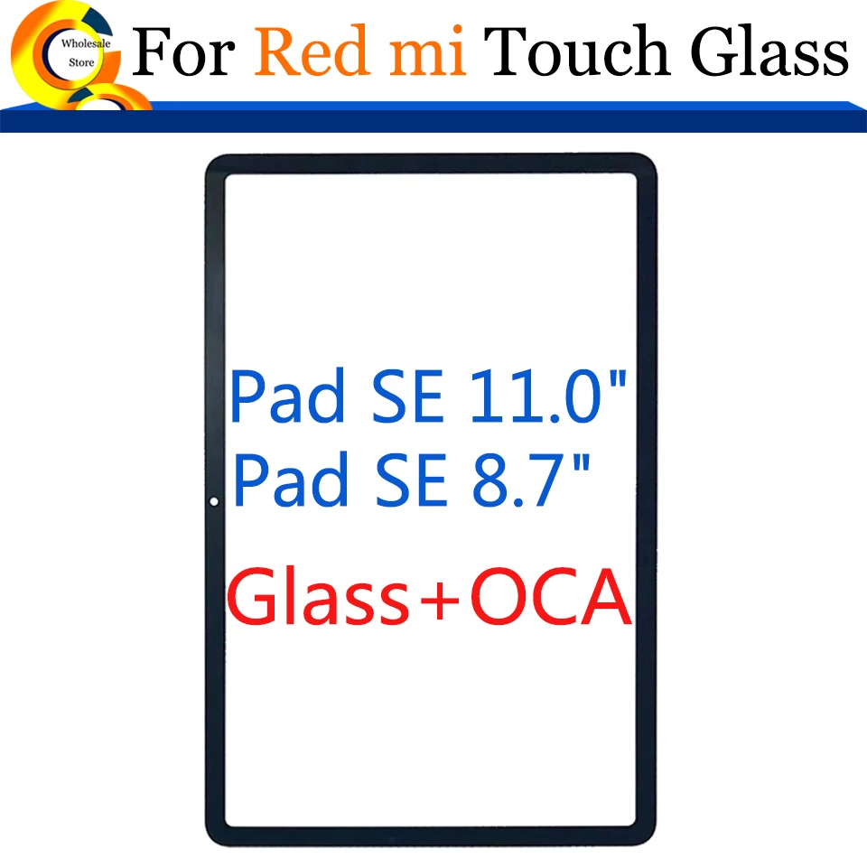 

10 шт./лот для Xiaomi Redmi Pad SE 11.0 "3073RPBFG сенсорный экран стеклянная панель ЖК-дисплей переднее наружное стекло для Pad SE 8,7"