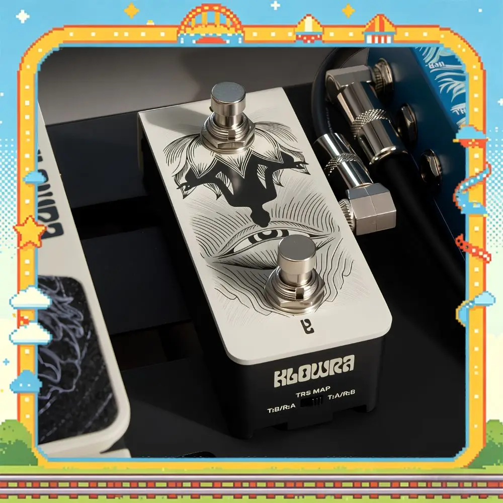 klowra-anima-dual-momentary-guitar-footswitch-trs-external-foot-controller-for-multi-effects-looper-pedals-no-battery-required
