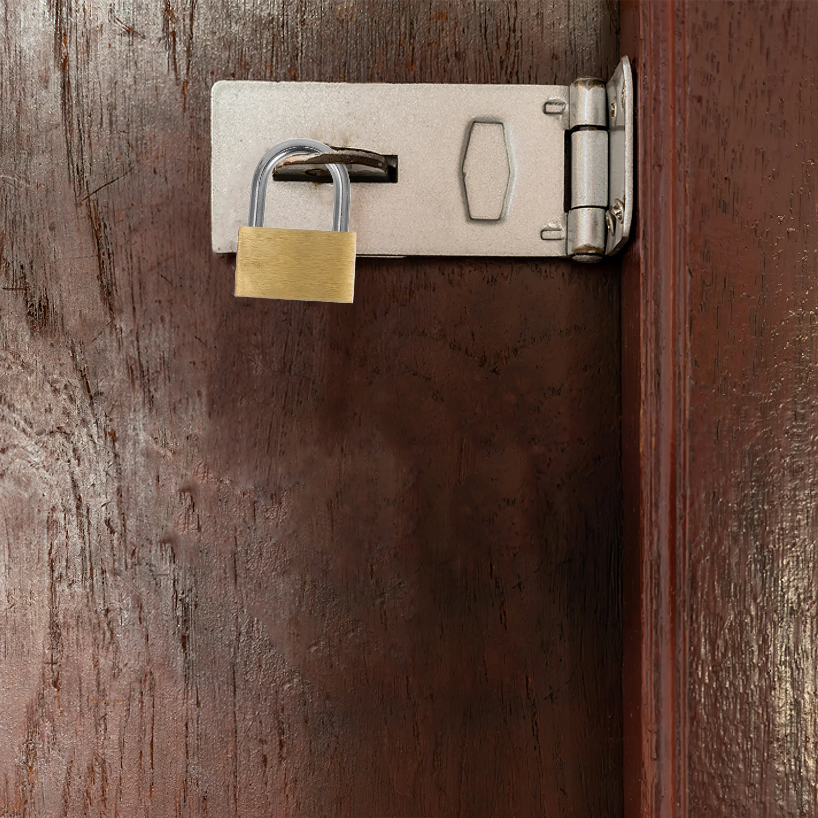 

4Pcs Brass Padlocks Adaptable Design Suitcase Drawers Sheds Fences Simple Locking Unlocking Mini Padlocks with Keys