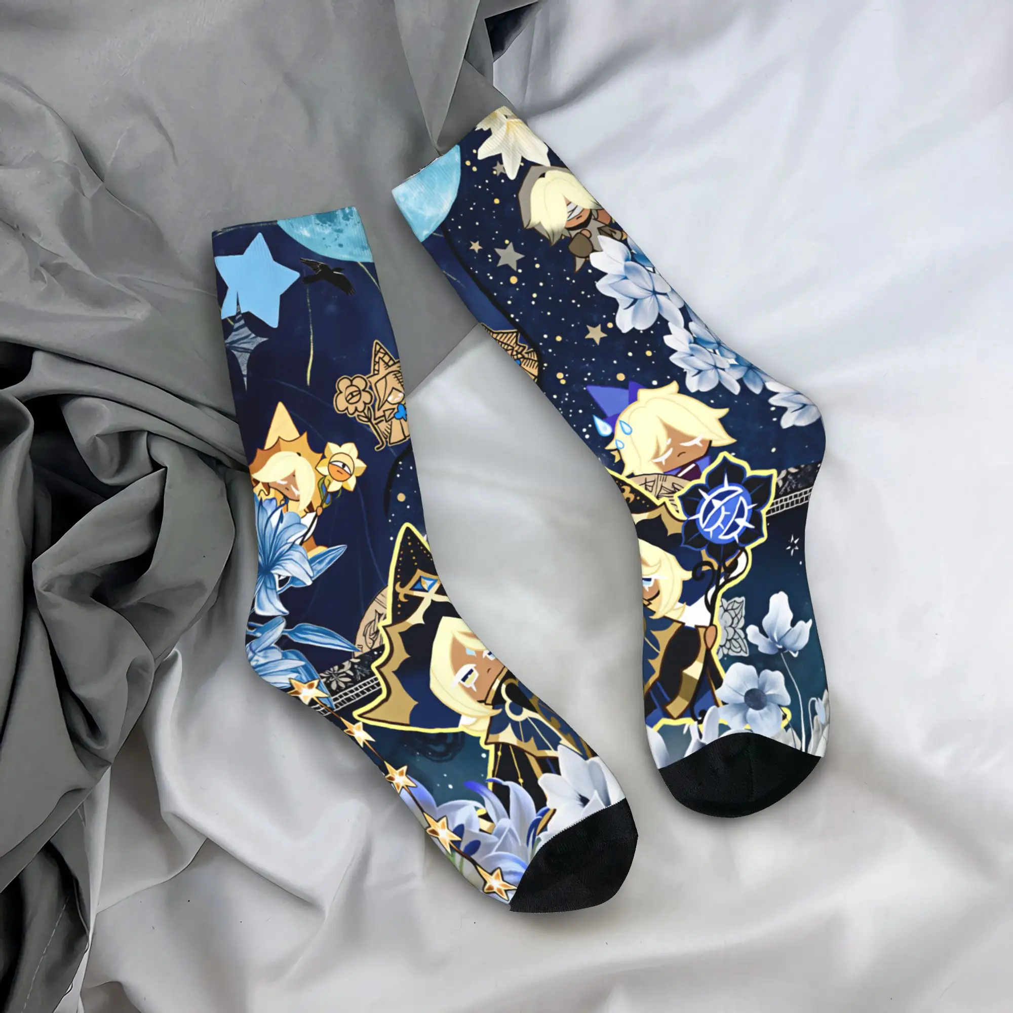 Shadow Milk  Stockings Men's Cookie Run Kingdom Socks Breathable Trendy Socks Winter Skateboard Anti Skid Design Socks Gift