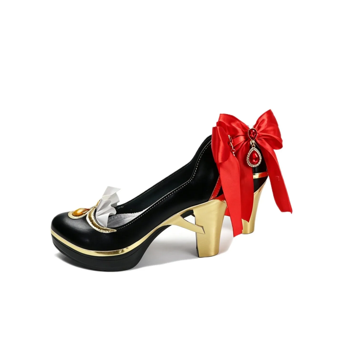 Marionette Sandrone Cosplay Shoes Game Genshin Impact Cosplay Props Halloween Party Boots Big Size Black High Heels Custom Made - view 3