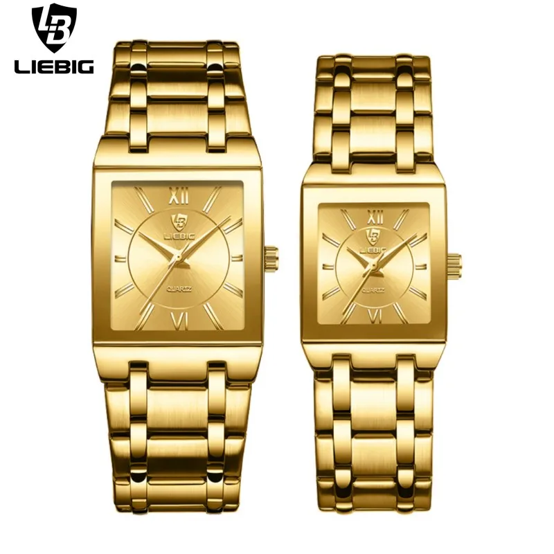 LIEBIG Luxury Stainless Steel Watches Japan Quartz Movement Waterproof Wristwatches For Mens Women Watch Clock Relogio Masculino