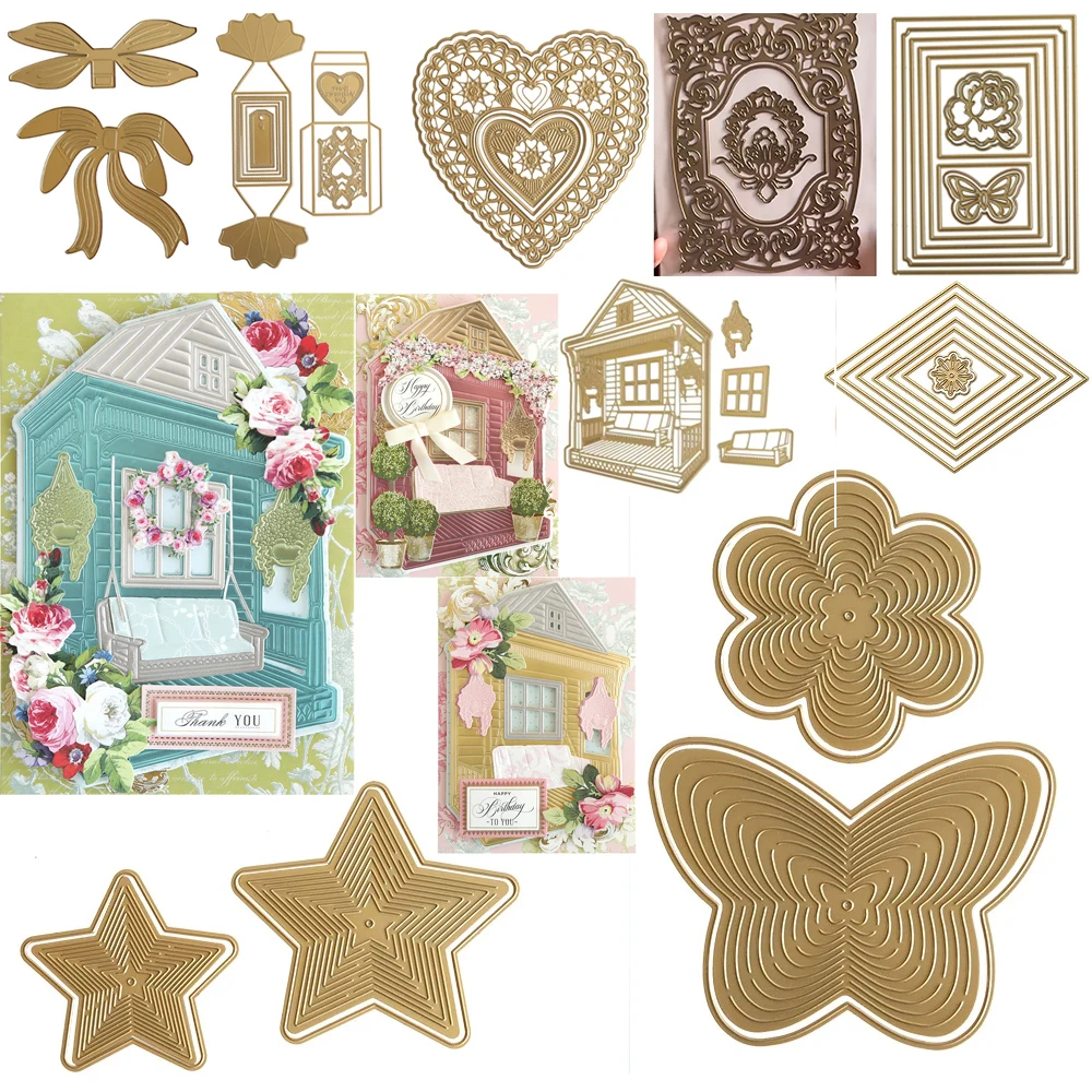 

Flowing Bow Dies Metal Cutting Dies 2026 New Metal Cutting Dies Scrapbook Embossed Make Paper Card Album DIY Craft Decoration