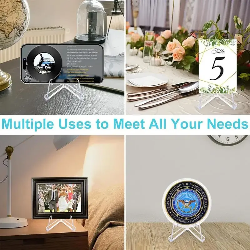 10/20/30 قطعة الاكريليك الشفاف عملة عرض موقف بطاقة التداول حامل تذكارية عملة حامل صغير شارة حامل حلية