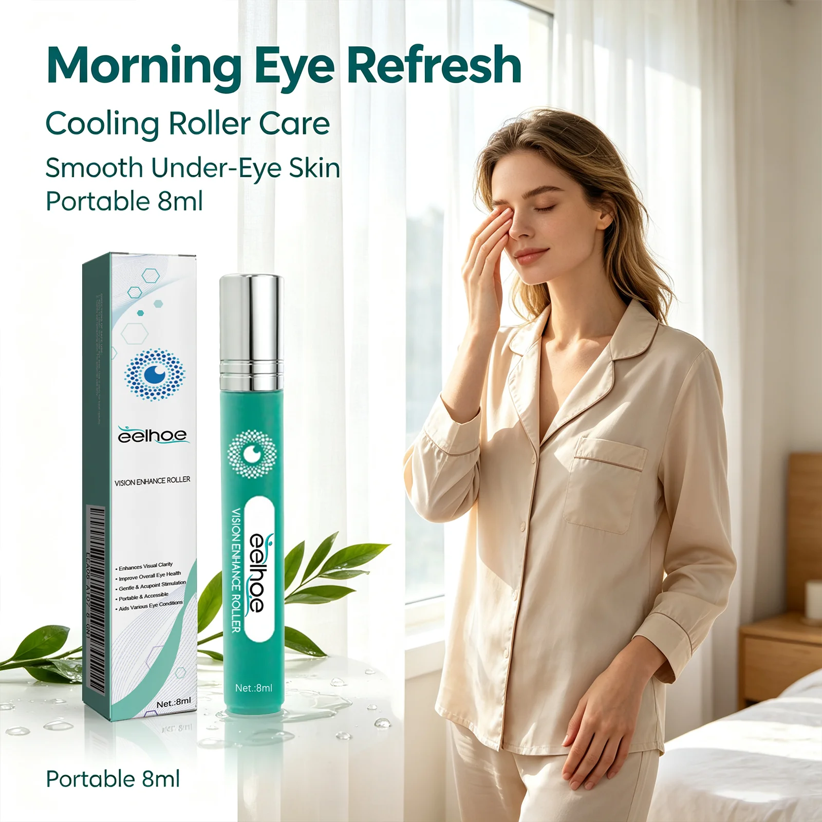 Eelhoe Quickly Restore Vision Roller Relieve Eye Fatigue Promotes Clearer Eyesight Eye Dry Red Soothing Daily Eye Maintenance