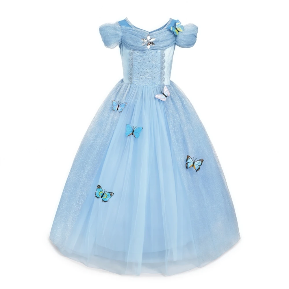 Girl Elsa Anna Dress Princess Costume Snow Queen Dress Baby Halloween Ariel Carnival Clothes Kids Cosplay Clothes Party Clothing