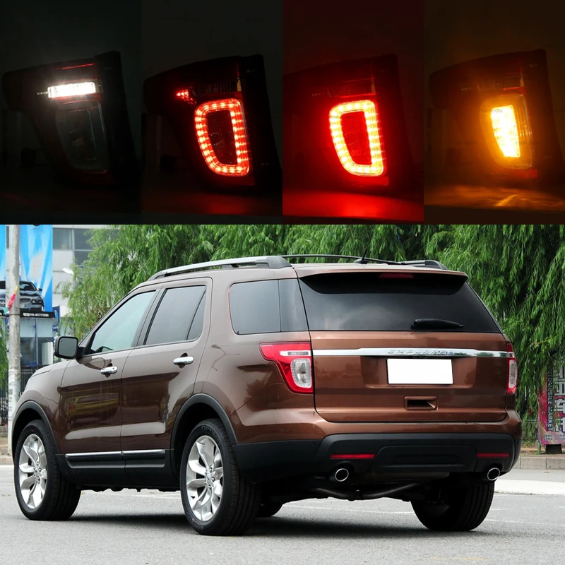 For Ford Explorer 2011-2015 LED Tail Light Tail Lights Rear Lights with Brake Lamp Turn Signal Light Reversing Lamp Driving Lamp - Detail 1