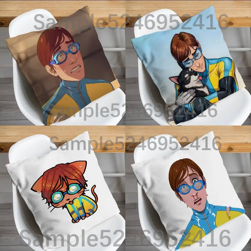 D-Dispatch W-Waterboy Game Pillow Case Short Plush Sofa Decorative Gift Home Double-sided Printing Cushio