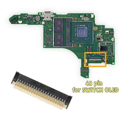 Imagen 2 del producto 5 uds para Nintendo Switch OLED LCD FPC conector 43 pines reemplazo para consola NSO
