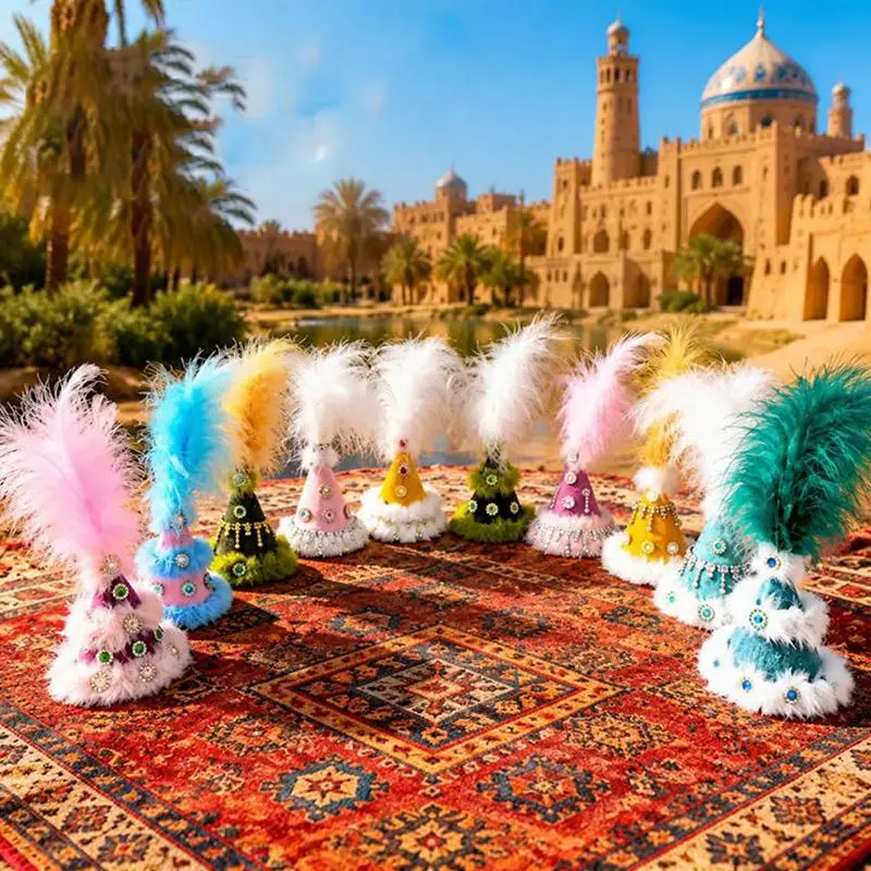 Ethnic Feather Little Lamb Hat Accessories For Kawaii PP Cotton Baby Lamb Doll Tourist Souvenirs Creative Gift