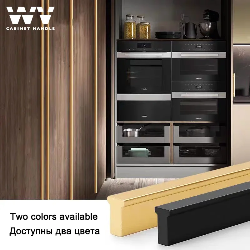 YM Long Cabinet Handles Brushed Gold T Bar Aluminum 1200mm Furniture Handles Kitchen Cupboard Pulls Drawer Knobs PenHardware 287