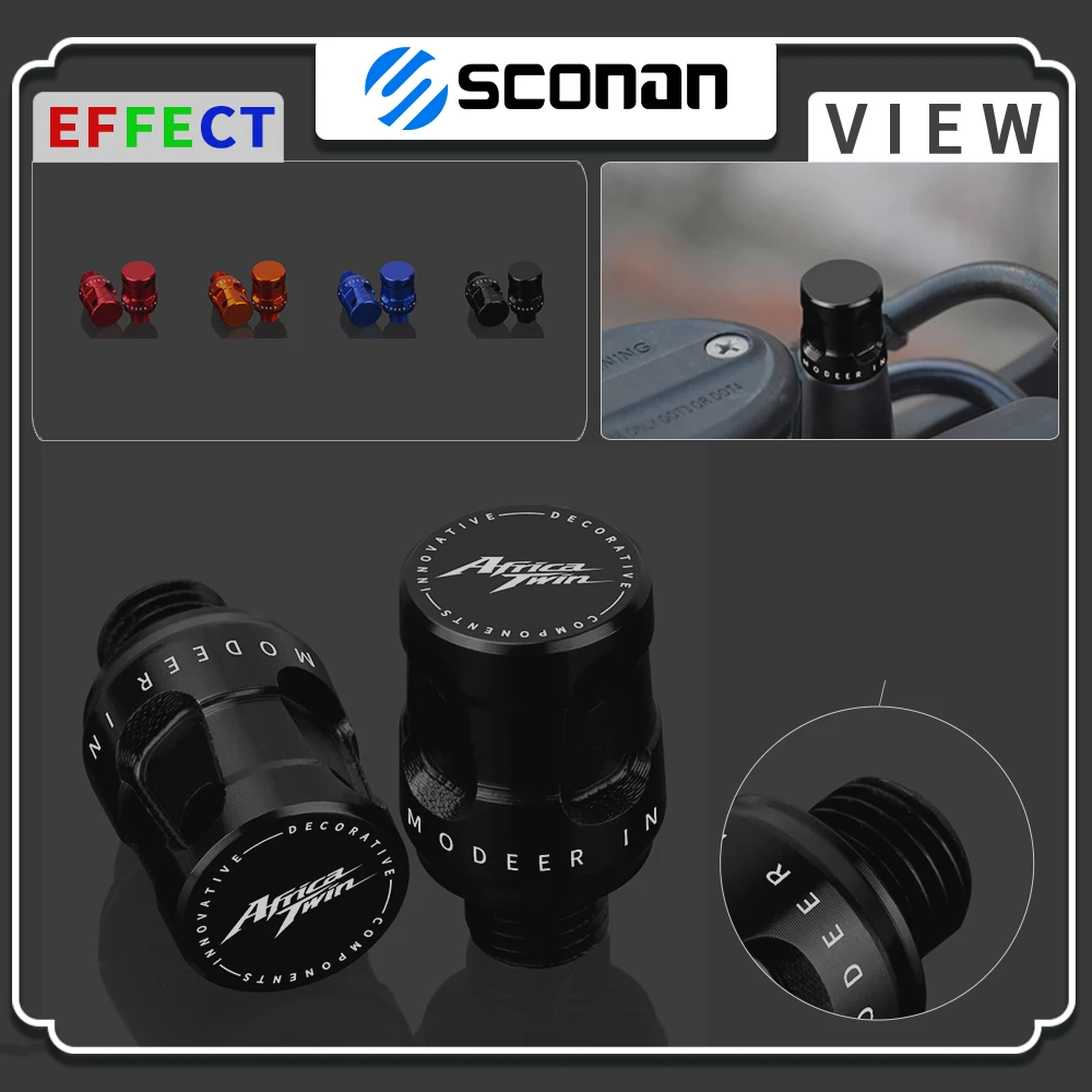 

Motorcycle Accessories M10*1.25 For CRF1000L CRF 1000L CRF1000 L Africa Twin -2023 2024 Mirror Hole Plugs CNC Aluminum Bolt