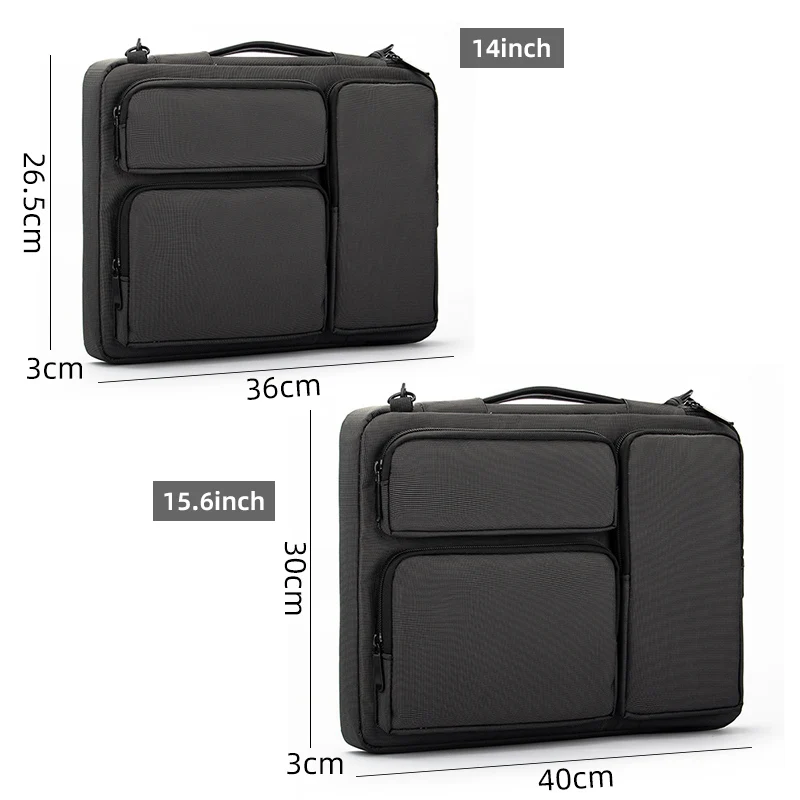 Bolsa para ordenador portátil, bolsos de hombro para Macbook Air Pro 14 de 15,6 pulgadas, funda para ordenador, bolso de mano, paquete ligero de viaje al aire libre