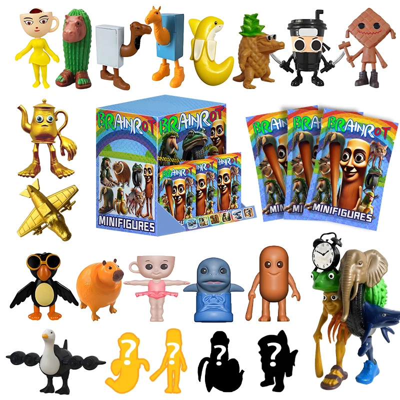 5/8/12/24 paquetes de caja ciega italiana Brainrot Tung Tung Sahur caja misteriosa figuras coleccionables para coleccionistas regalo de cumpleaños