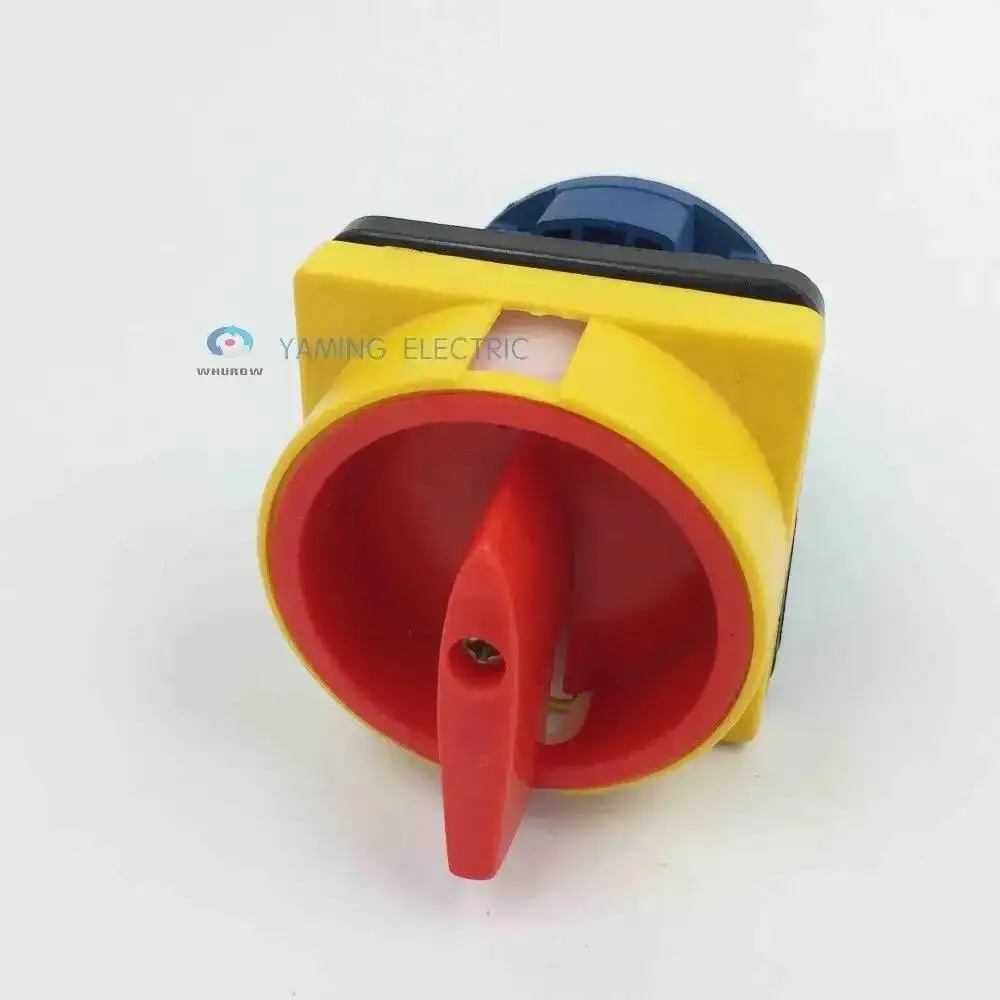 Factory Supplied 690V 20A Padlock Rotary Cam Switch OFF-ON 2 Position 1 Pole 4 Terminals Main Switches LW26GS-20/02