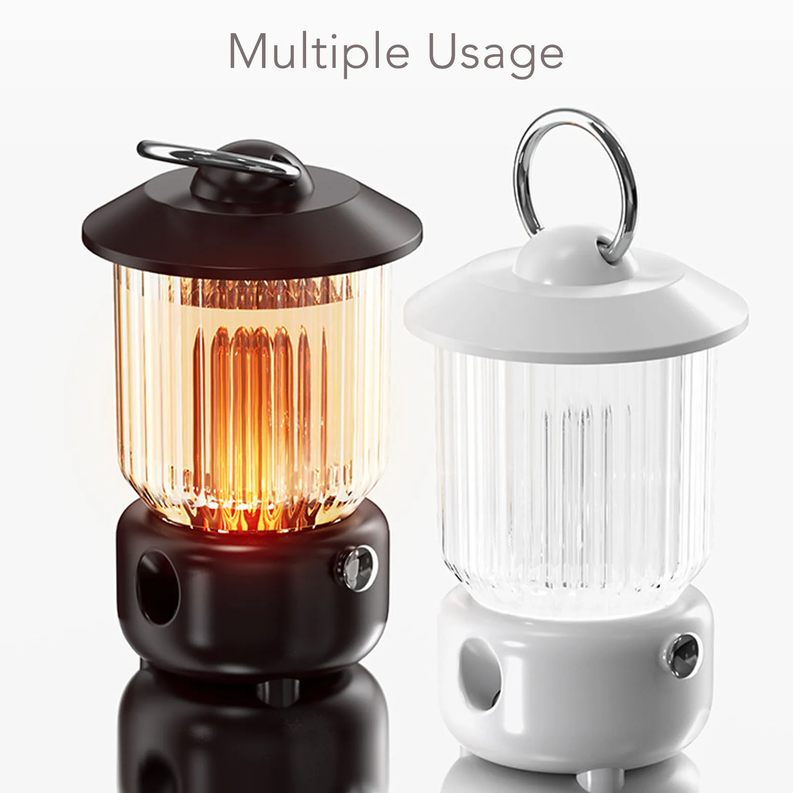 

260ML Retro Lantern Humidifier with Light Quiet Multifunction Vintage Camping Lamp Aromatherapy Diffuser Essential Oil Diffuser