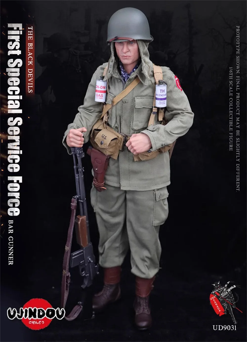 Série UJINDOU WWII, Escala UD9031 Figura de Ação Móvel Escala 1/6 para Fãs, 1ª Unidade de Operação Soldado, Conjunto Completo, Presente Colecionar