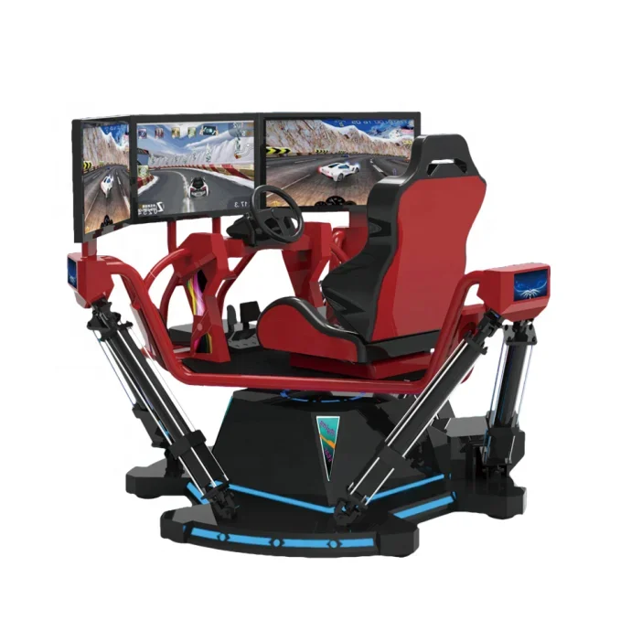 Factory hot sale sim racing 6 axis motion vr racing game machine car simulator Triple screen motion racing simulator