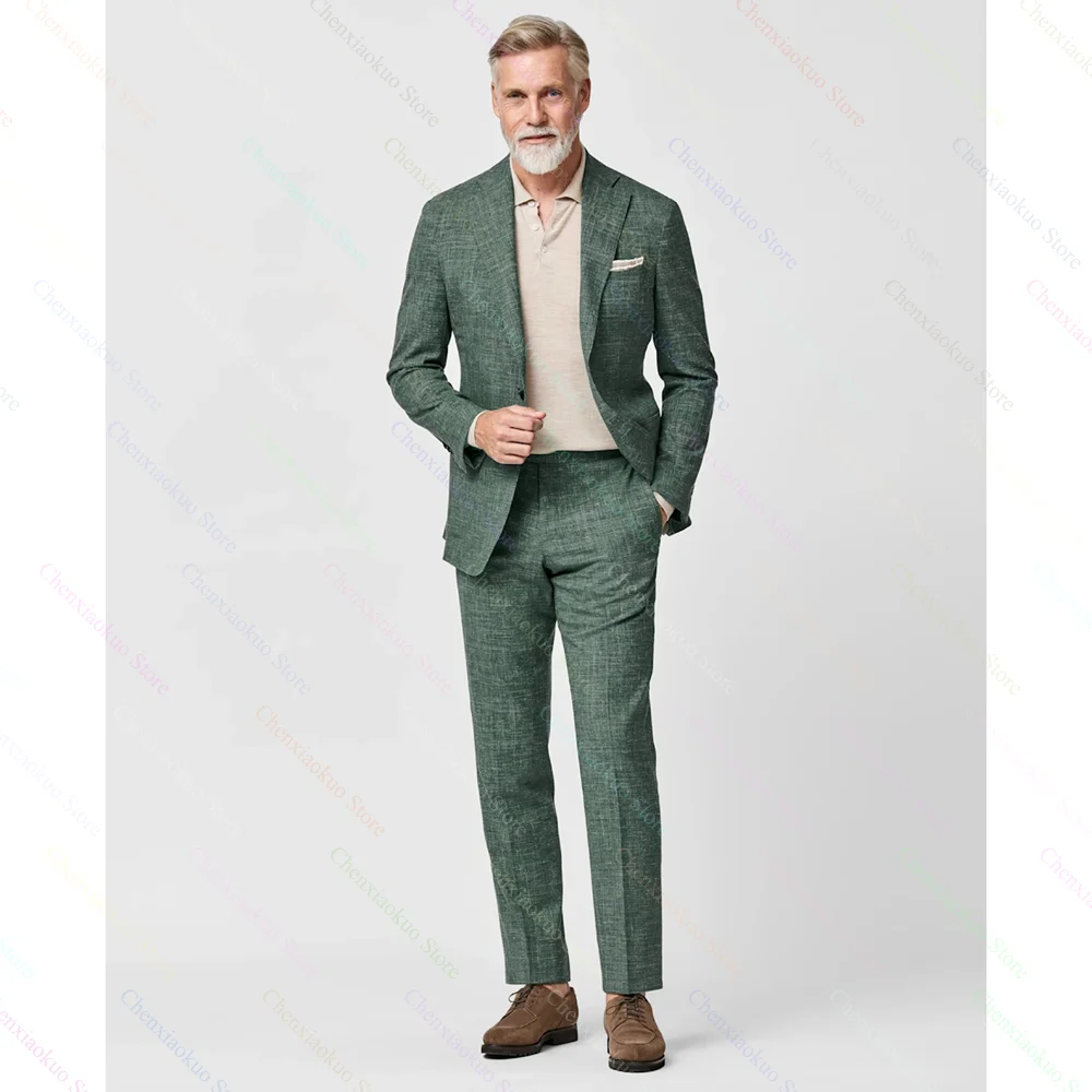 

Chic Men Suits Fashion Notch Lapel Single Breasted Suit Slim Formal Casual Slim Business Wedding Tuxedos (Jacket+Pants)
