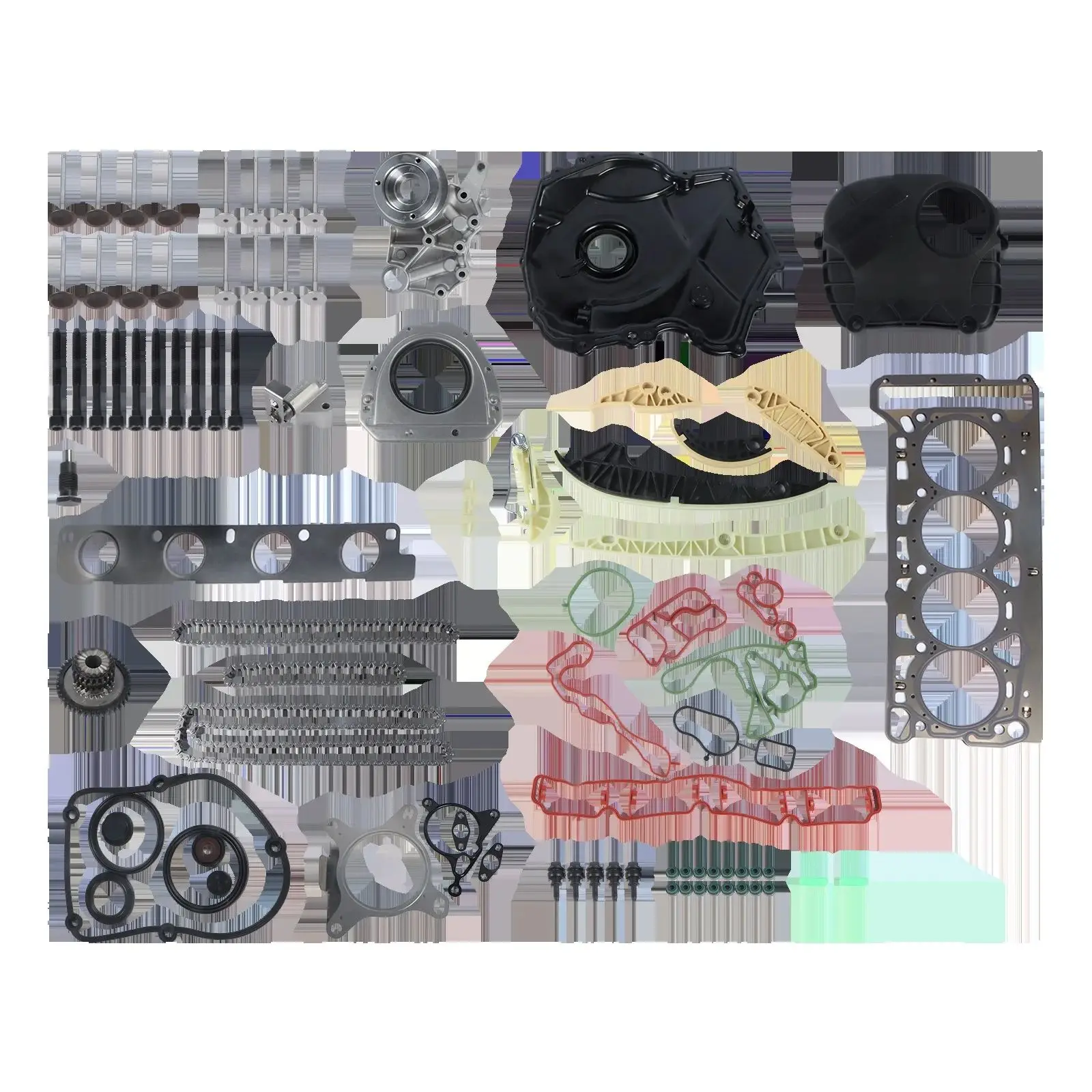 1Set Timing Chain & Cover Kit 06L109574E FOR Audi A4 Q5 2008-2016 2.0L