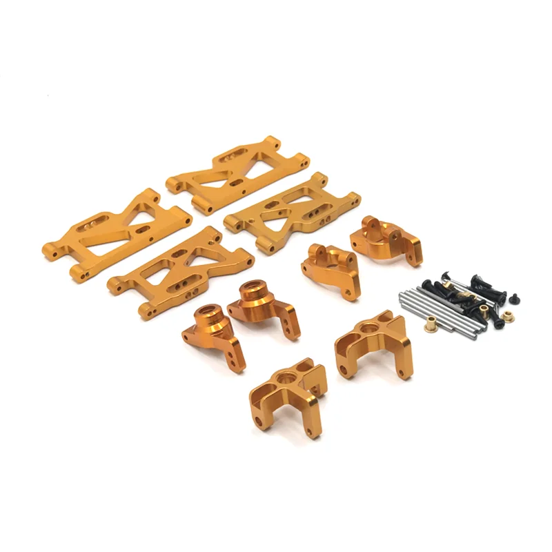 Atualização de metal braço oscilante conjunto copo direção 5 para wltoys 124019 144010 144001 144002 124016 124017 124018 rc peças do carro