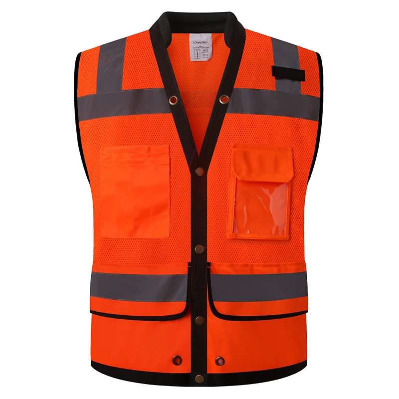 Surveyor Safety Vest Reflective High Visibility Vest for Men, Class 2 Heavy Duty Surveyor Safety Vest,  Mesh Solid, industry ves