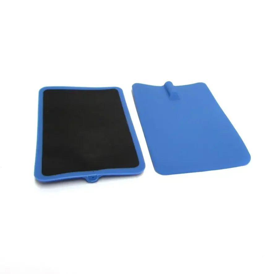 12pcs blue Reusable Rectangular electrode pads Non Gelled Carbon Rubber Electrodes for EMS & Tens Microcurrent with 2.0 7*11cm