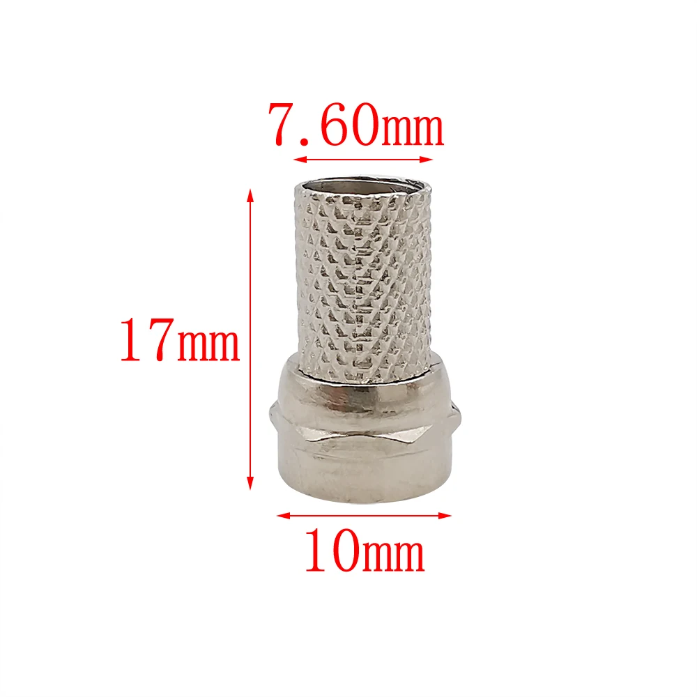 5/10/20Pcs F Connector Screw On Type 75-5 F Plug RG6 Satellite TV Antenna Coax Cable Connector Twist-on F Type Coaxial Adapter