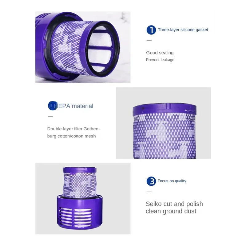 

Для Dyson V10 фильтр Hepa аксессуары робот-пылесос SV12 моющийся фильтр сменные чистящие запасные части-AA26