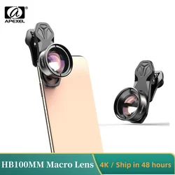 APEXEL 100mm Macro Lens Camera Phone Lens 4K HD Super Macro Lenses CPL Star Filter for iPhonex 13 pro Samsung s9 all smartphone
