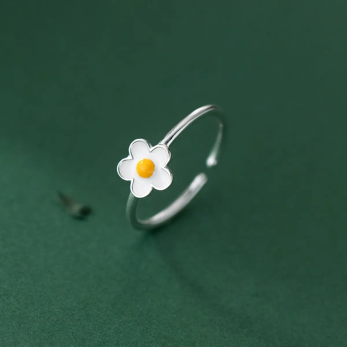 Cincin Perak Sterling 925 Model Bunga Telur Rebus, Desain Baru, Segar, Manis, dan Cantik, Populer, TYB252